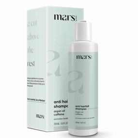 mars by GHC Anti Hair Fall Shampoo, For Hairfall & Stronger Hair Growth, Powered With Aloe Vera, Argan Oil & Caffeine | Paraben, Sls & Sulphate Free 200 Ml