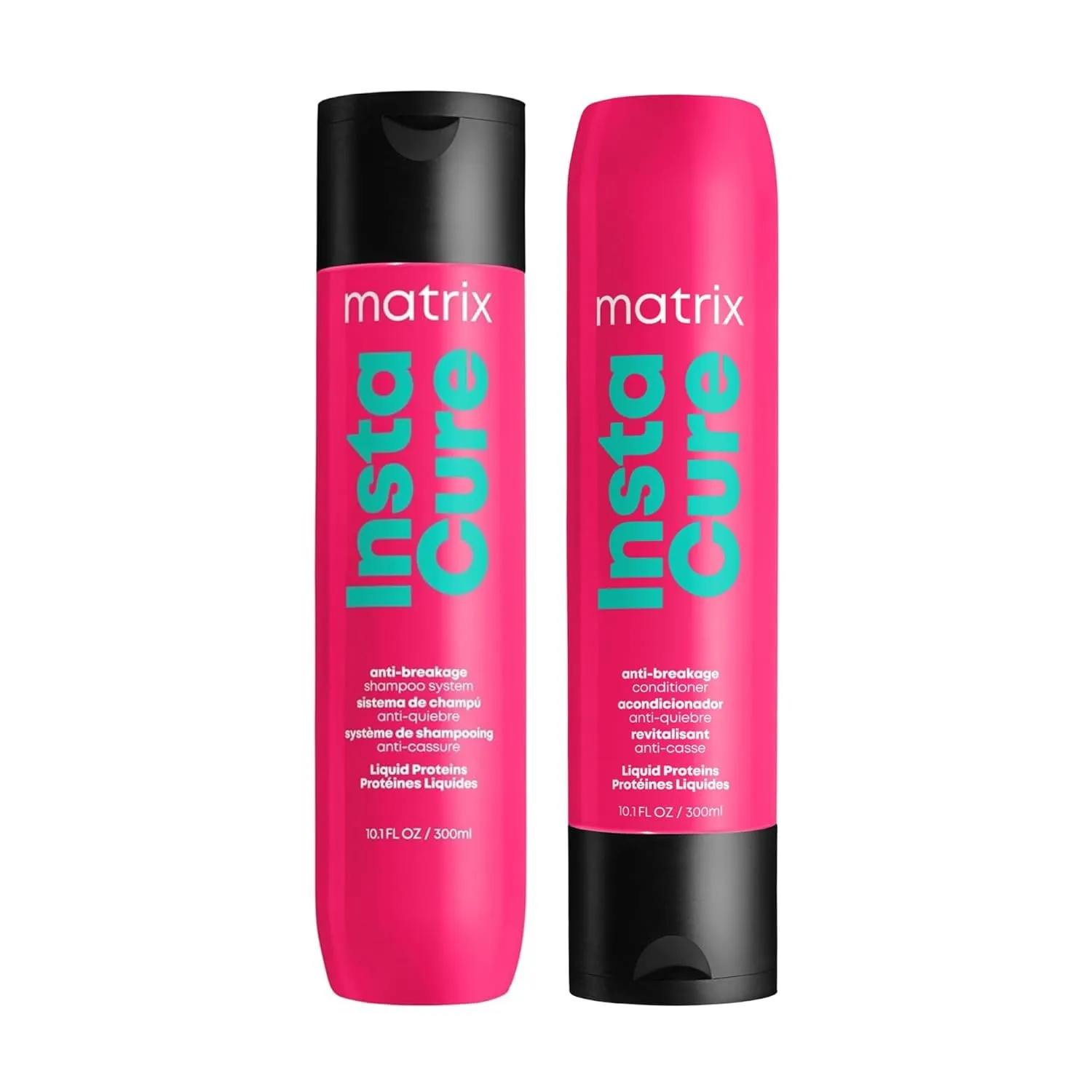 Matrix Instacure Anti-Breakage Shampoo & Conditioner Set - Repairs & Strengthens Hair, Reduces & Prevents Breakage & Frizz, For Dry, Damaged, Color Treated & Brittle Hair, Vegan