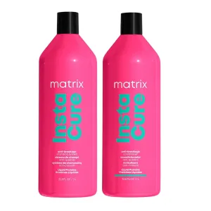 Matrix Instacure Anti-Breakage Shampoo & Conditioner Set - Repairs & Strengthens Hair, Reduces & Prevents Breakage & Frizz, For Dry, Damaged, Color Treated & Brittle Hair, Vegan