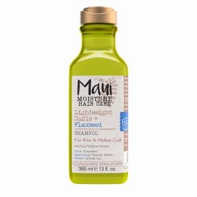 Maui Moisture Lightweight Curls   Flaxseed Shampoo, Paraben Free, Silicone Free, 13 Fl Oz,Green