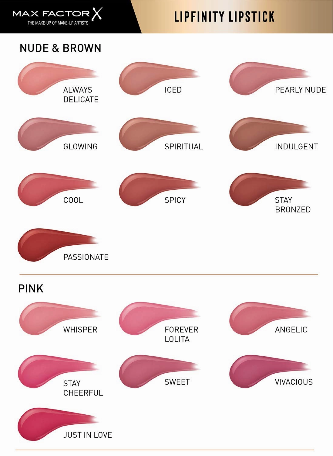 Max Factor Lipfinity Lip Stick, No.040 Vivacious, 0.14 Ounce