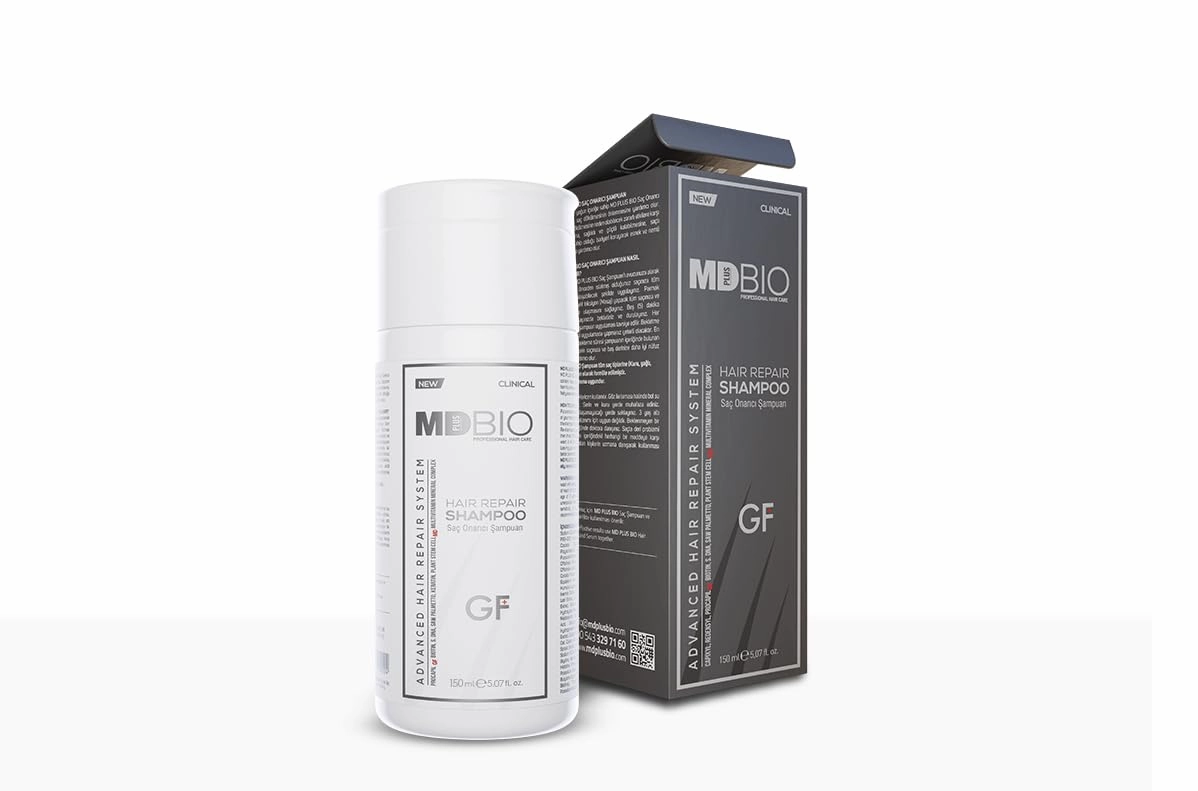 MD PLUS BIO Hair Regrowth, Clinically Tested Repair Shampoo, Anti-Thinning Loss Shampoo, Hair Thinning Therapy For Men & Women, Sulfate Free Paraben Free - 8.45 Fl Oz (150 ml)