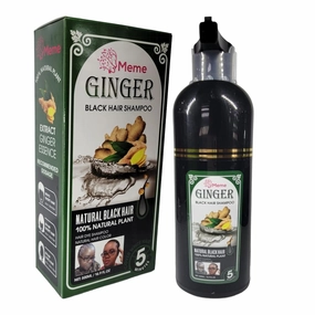 Meme Ginger Black Hair Shampoo -16.9 Fl. Oz Natural Black Hair - Plant based and Formulated with Natural Vegetable Oil - Protects Hair Damage and No Color Fading - GREAT for Men and Women