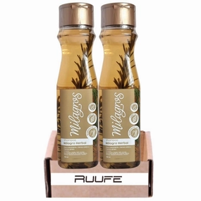 Milagros Herbal Shampoo With 100% Natural Rosemary and Ginger (2 Pack) - Ideal for Fine Hair, Oily Roots, Hair Fall, and Slow Growth