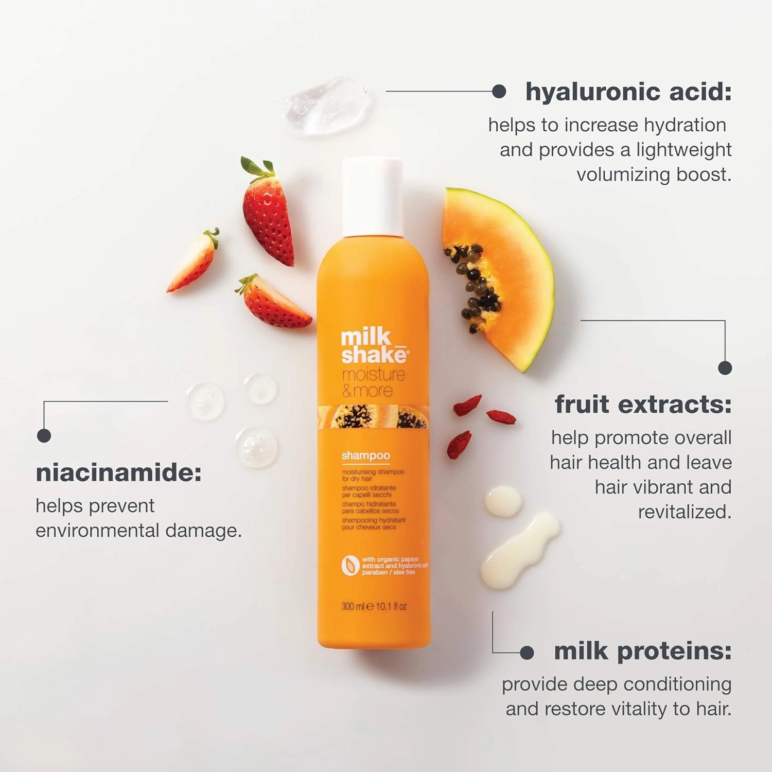 milk_shake Moisture Plus Shampoo, Moisturizing Shampoo for Dry, Dull Hair
