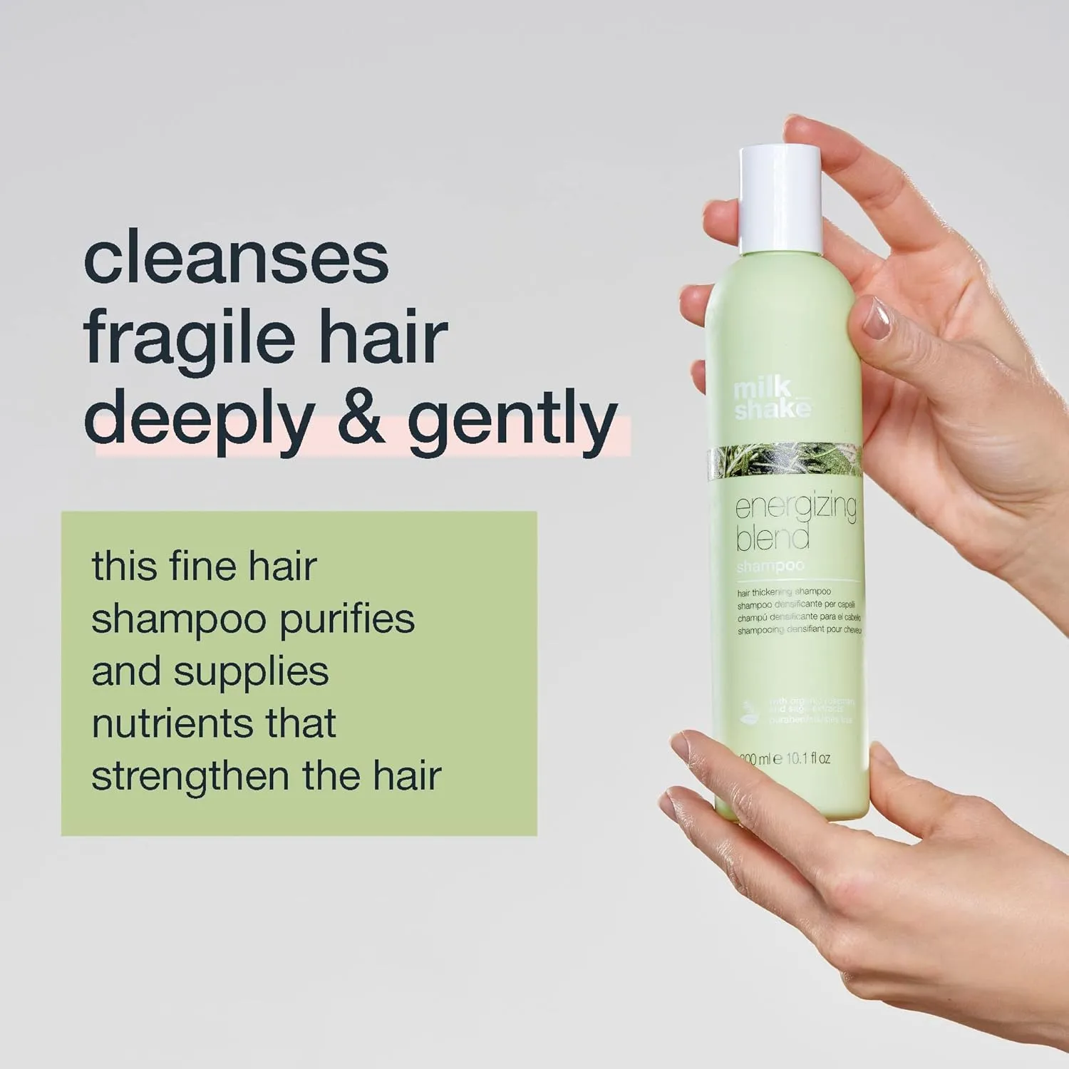 milk_shake Energizing Blend Hair Thickening Shampoo - Revitalizing Volume Shampoo for Fine and Fragile Hair