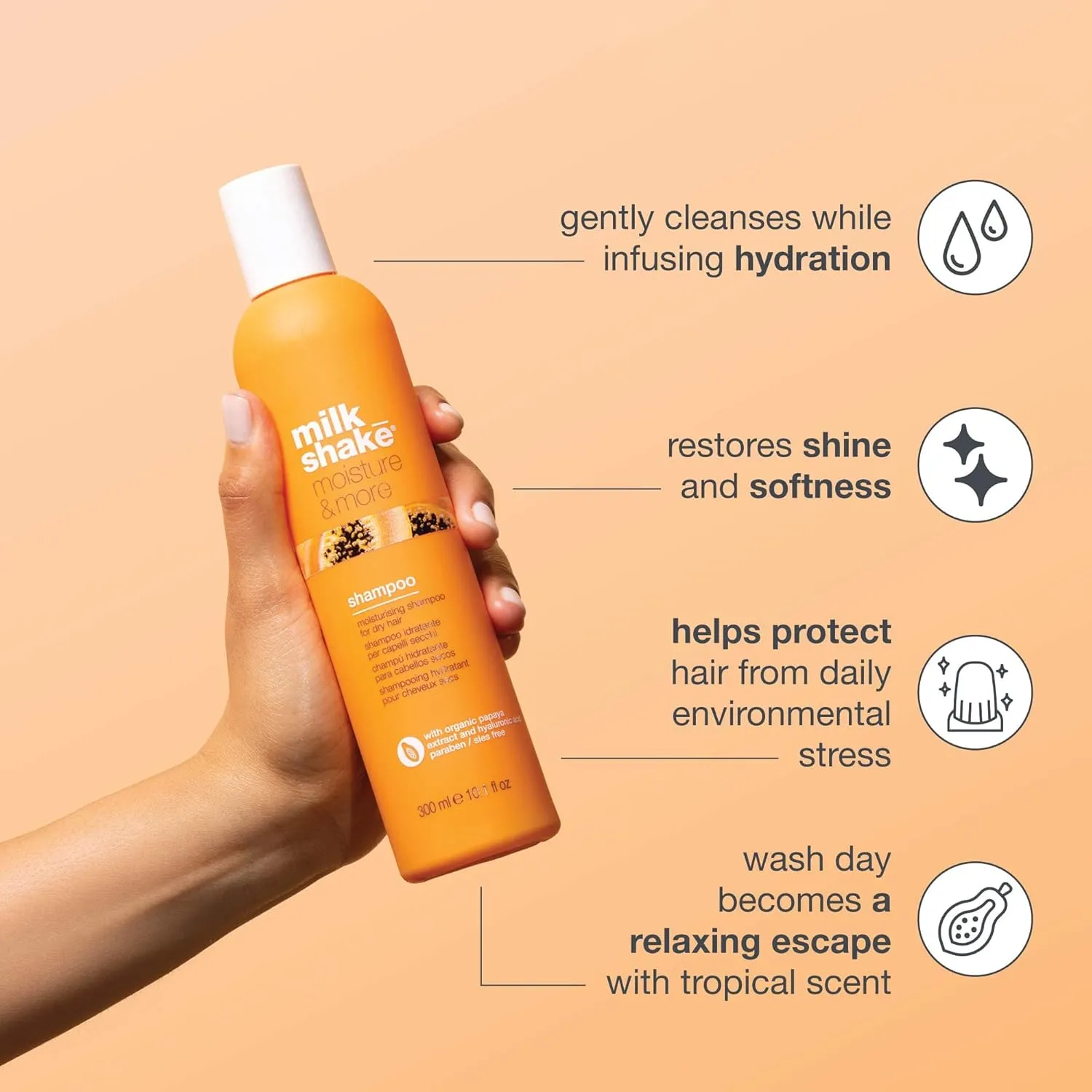 milk_shake Moisture Plus Shampoo, Moisturizing Shampoo for Dry, Dull Hair