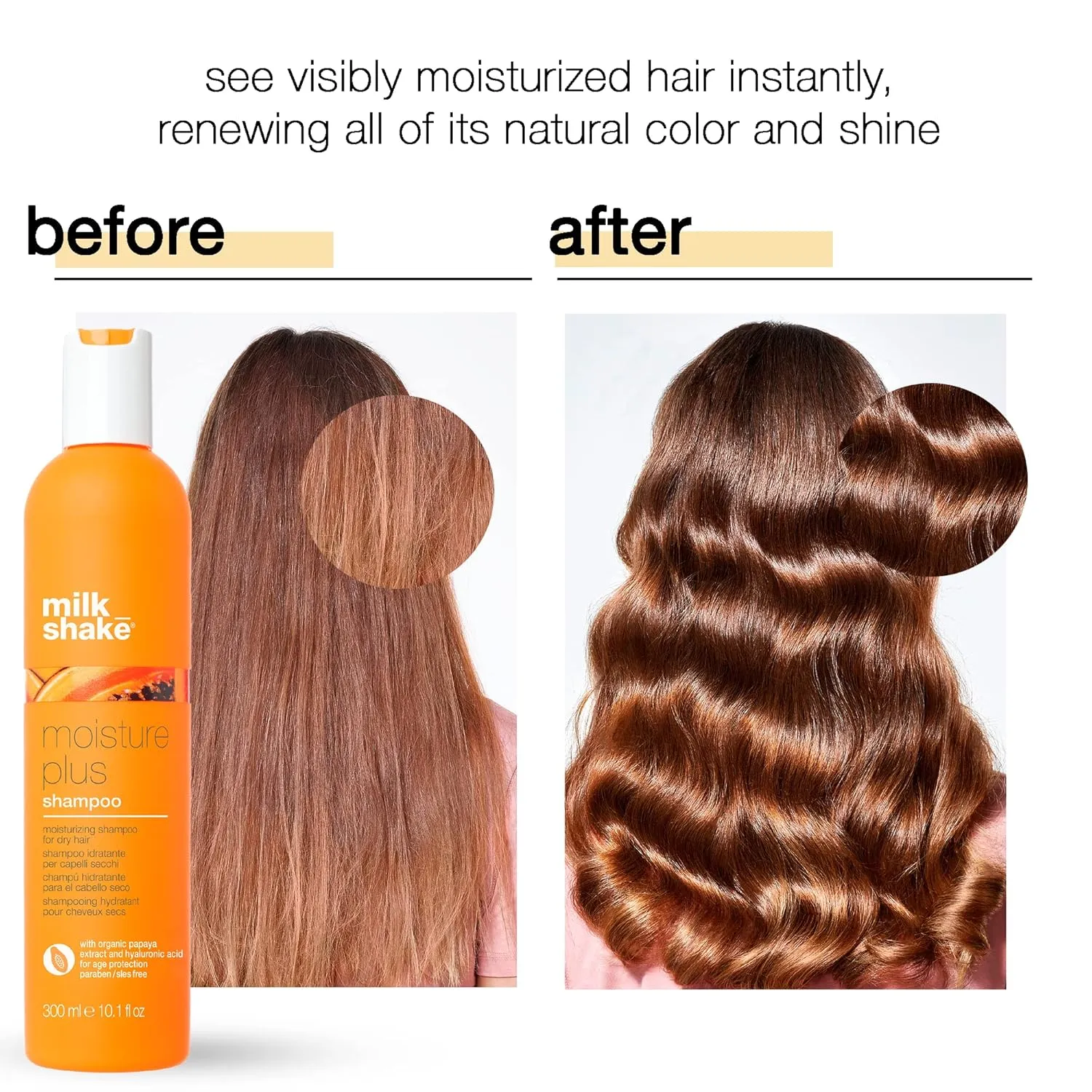 milk_shake Moisture Plus Shampoo, Moisturizing Shampoo for Dry, Dull Hair