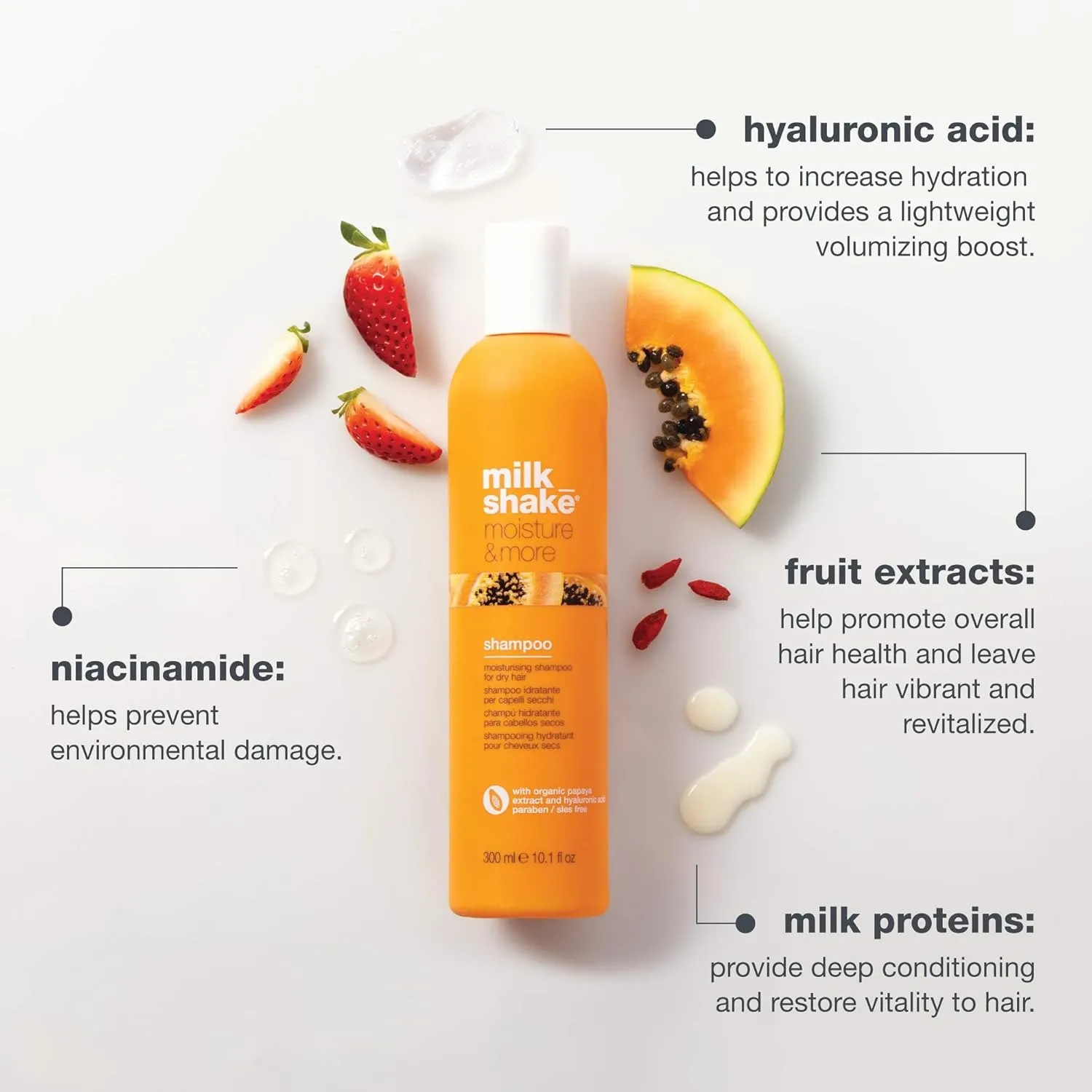 milk_shake Moisture Plus Shampoo, Moisturizing Shampoo for Dry, Dull Hair