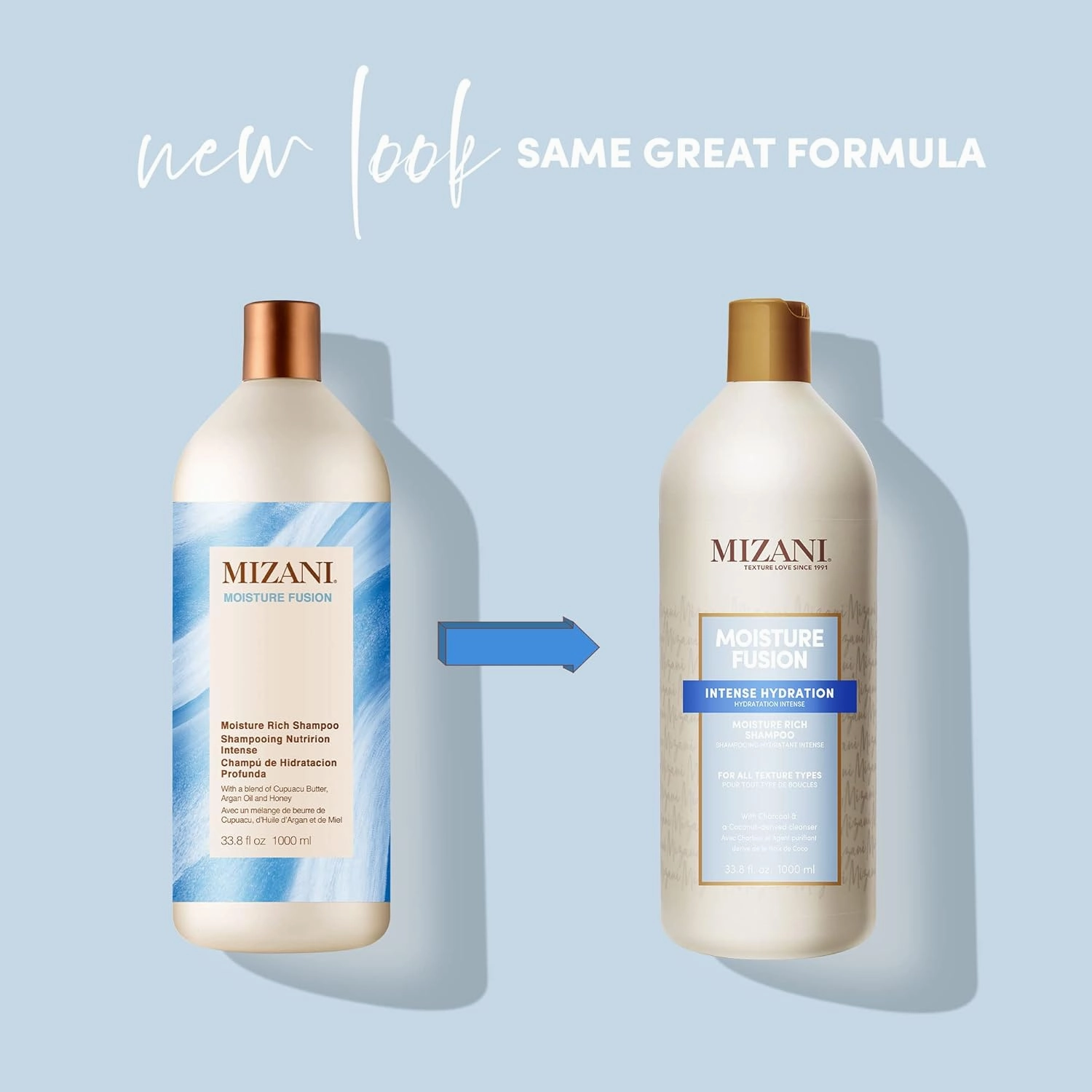Mizani Moisture Fusion Moisture Rich Shampoo - Gently Cleanses & Conditions Hair, With Argan Oil, For Dry Hair