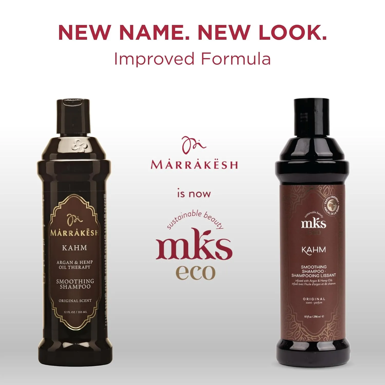 MKS eco Kahm Smoothing Shampoo, Original Scent - Cleanse, Moisturize & Repair Hair - With Moroccan Argan Oil, Hemp Seed Oil & Vegetable Keratin Protein - Vegan, Cruelty Free