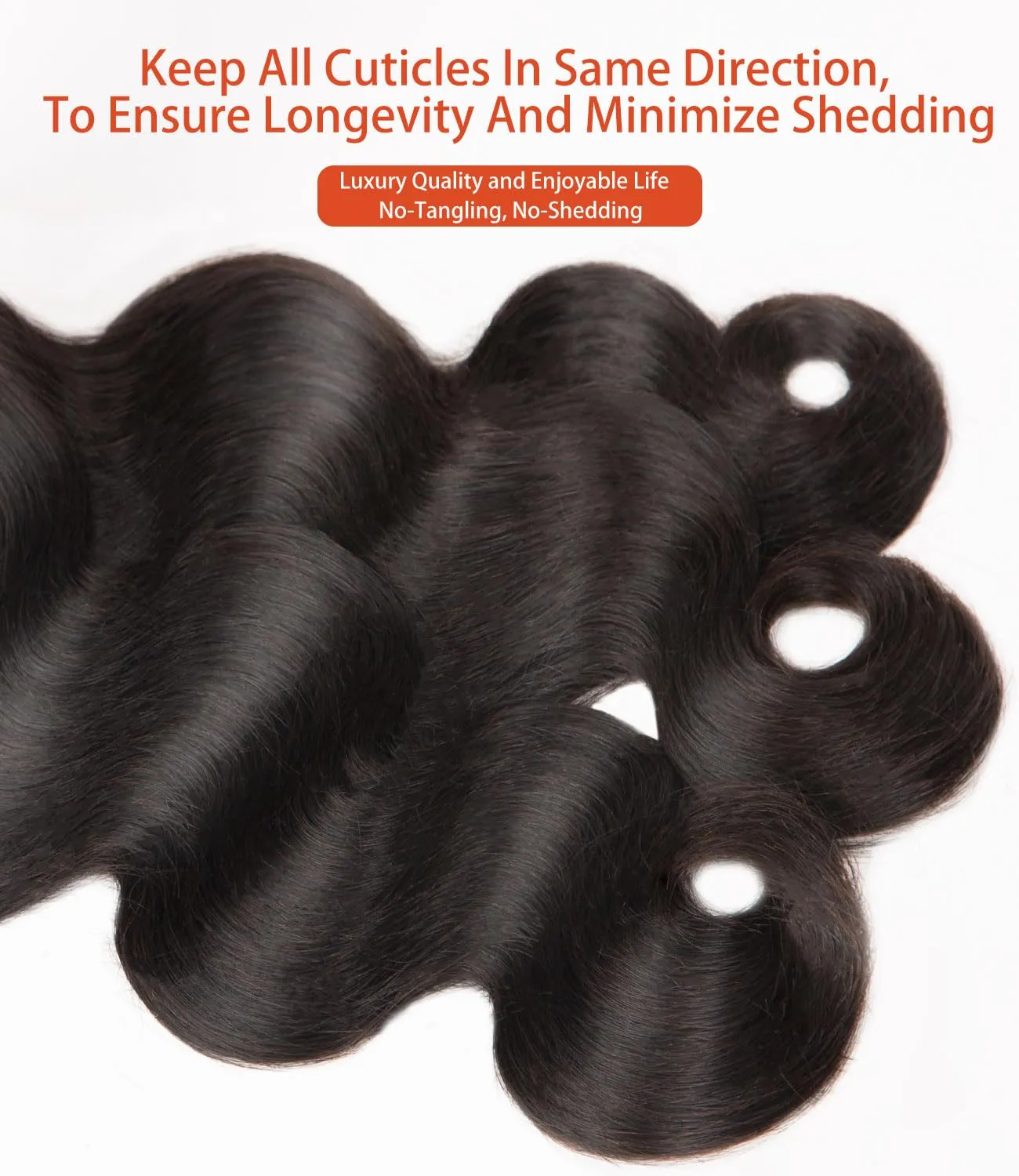 mlip Raw Bundles Human Hair Body Wave, No Tangle Shedding, Keep Texture Silky Soft After Multiple Washes, 15A Raw Indian Hair Bundles 16 18 20 Inches, Triple Lifespan 3X