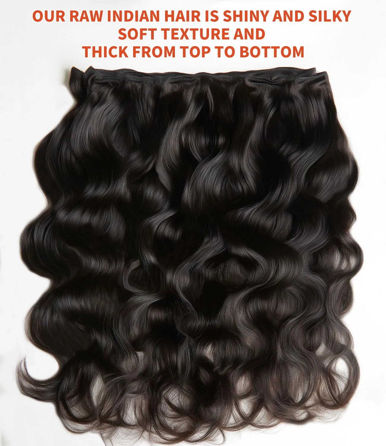mlip Raw Bundles Human Hair Body Wave, No Tangle Shedding, Keep Texture Silky Soft After Multiple Washes, 15A Raw Indian Hair Bundles 18 20 22 Inches, Triple Lifespan 3X