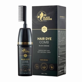 MOCNHU Hair Dye Shampoo – Herbal Gray Coverage for Women & Men, Hair Color Shampoo with Black Ginseng, Ammonia Free & Paraben Free, 7.93 oz - Dark Brown Color - Set 1