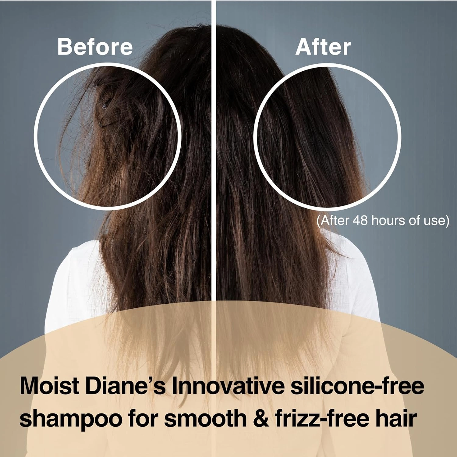 Moist Diane Keratin Shampoo for Frizzy Hair, Anti Frizz Shampoo for Women & Men by Argan Oil, Collagen, Hyaluronic Acid& Ceramides in Japan, Paraben& Sulfate Free 15.2 Fl Oz EXTRA SMOOTH& STRAIGHT