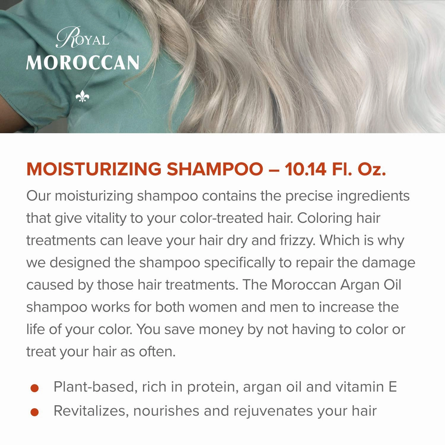 Moisturizing Shampoo | Dry Hair Shampoo for Color Treated & Frizzy Hair Argan Oil Hair Products | (300 ml 10.14 oz)