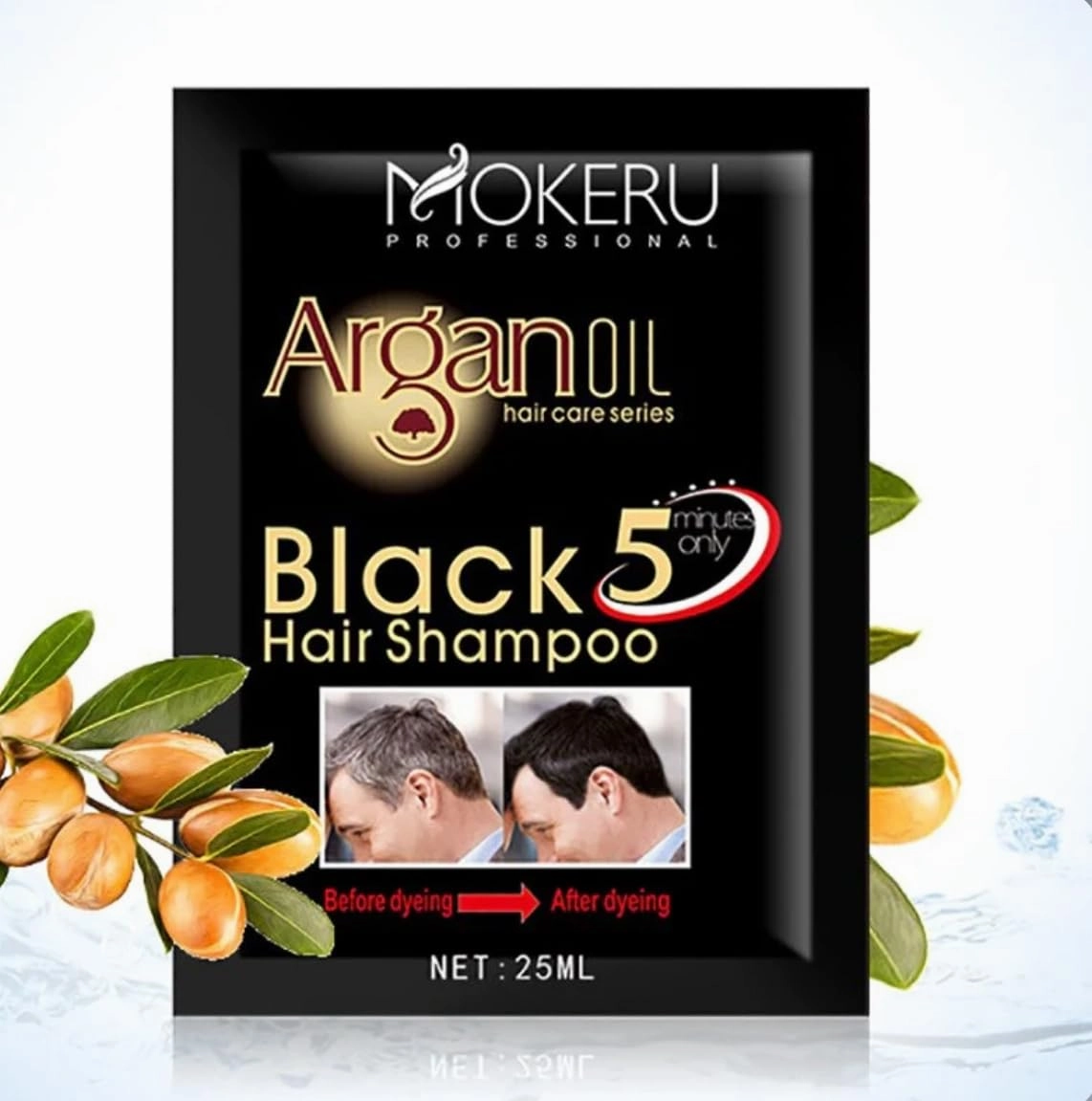 Mokeru Black Hair Shampoo Instant 5-Min Hair Color Dye 25 ML (10)