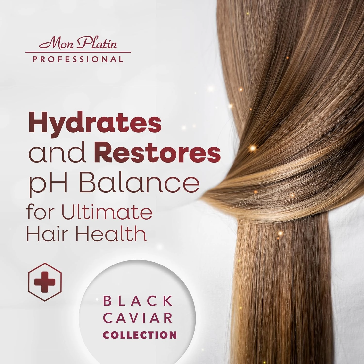 Mon Platin Professional Hair Conditioning Mask, Black Caviar Total Repair, 500ML, For Straightened Hair, Intensive Recovery, Deep Conditioning, SLS/Salt Free