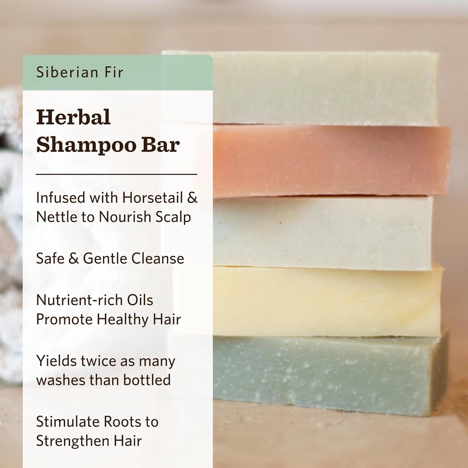 Moon Valley Organics HERBAL SHAMPOO BAR - SIBERIAN FIR (2PACK)
