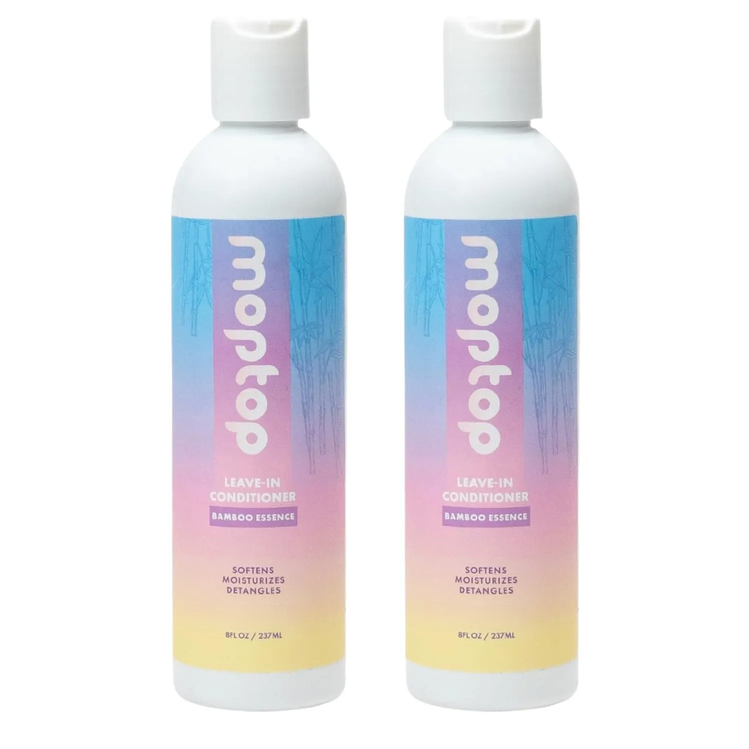 MopTop Leave In Conditioner for Curly Hair – Hair Moisturizer to Soften, Moisturize & Hydrate, Anti Frizz for All Textures & Curl Types, Sulfate & Paraben Free Hair Conditioner (Bamboo Essence, 2pk)
