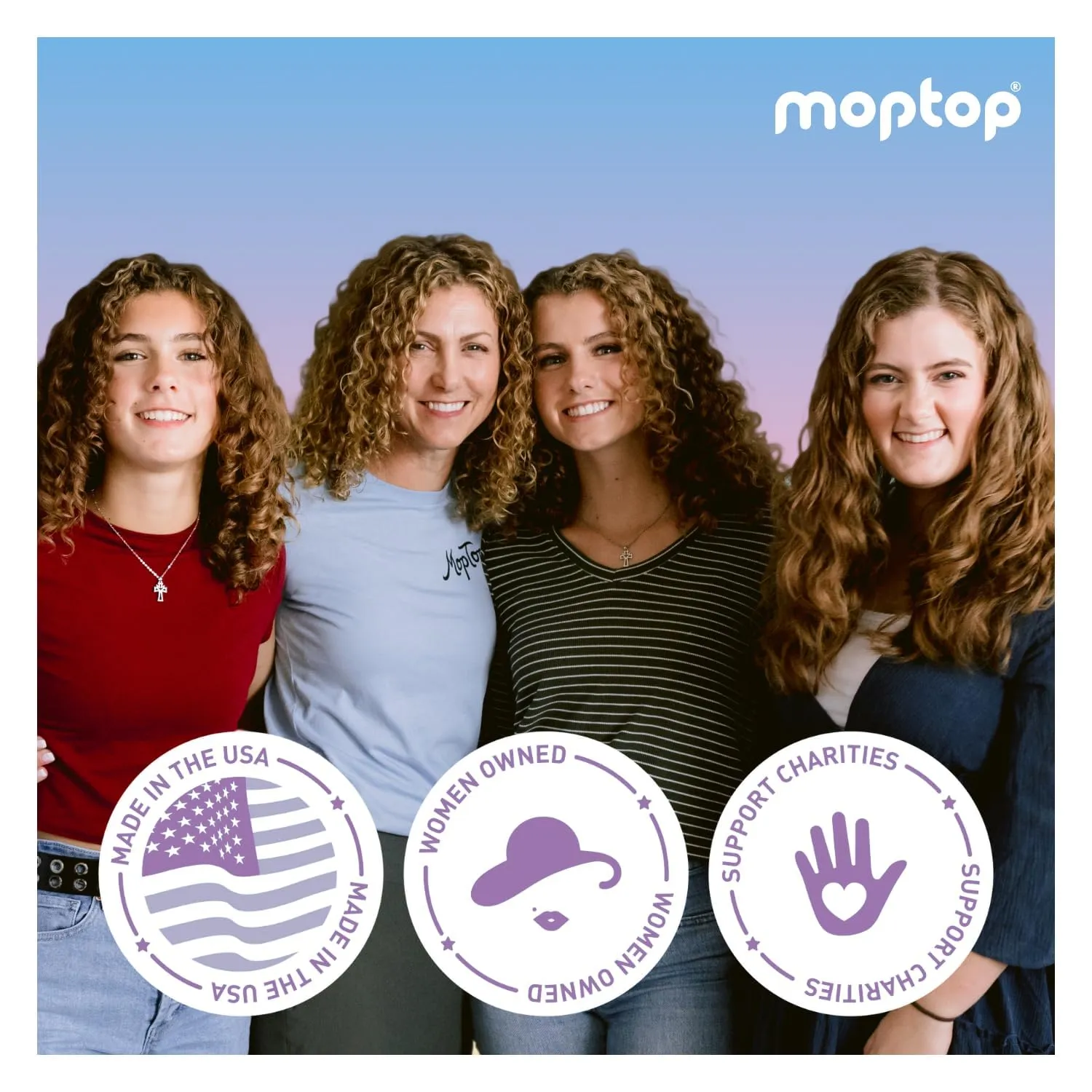 MopTop Leave In Conditioner for Curly Hair – Hair Moisturizer to Soften, Moisturize & Hydrate, Anti Frizz for All Textures & Curl Types, Sulfate & Paraben Free Hair Conditioner (Bamboo Essence, 2pk)