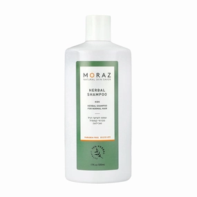 Moraz Kids Herbal Shampoo - Tear Free Shampoo for Kids - Strengthens Hair and Roots - Achillea and Chamomile Blend with Light Natural Scent - 17 oz
