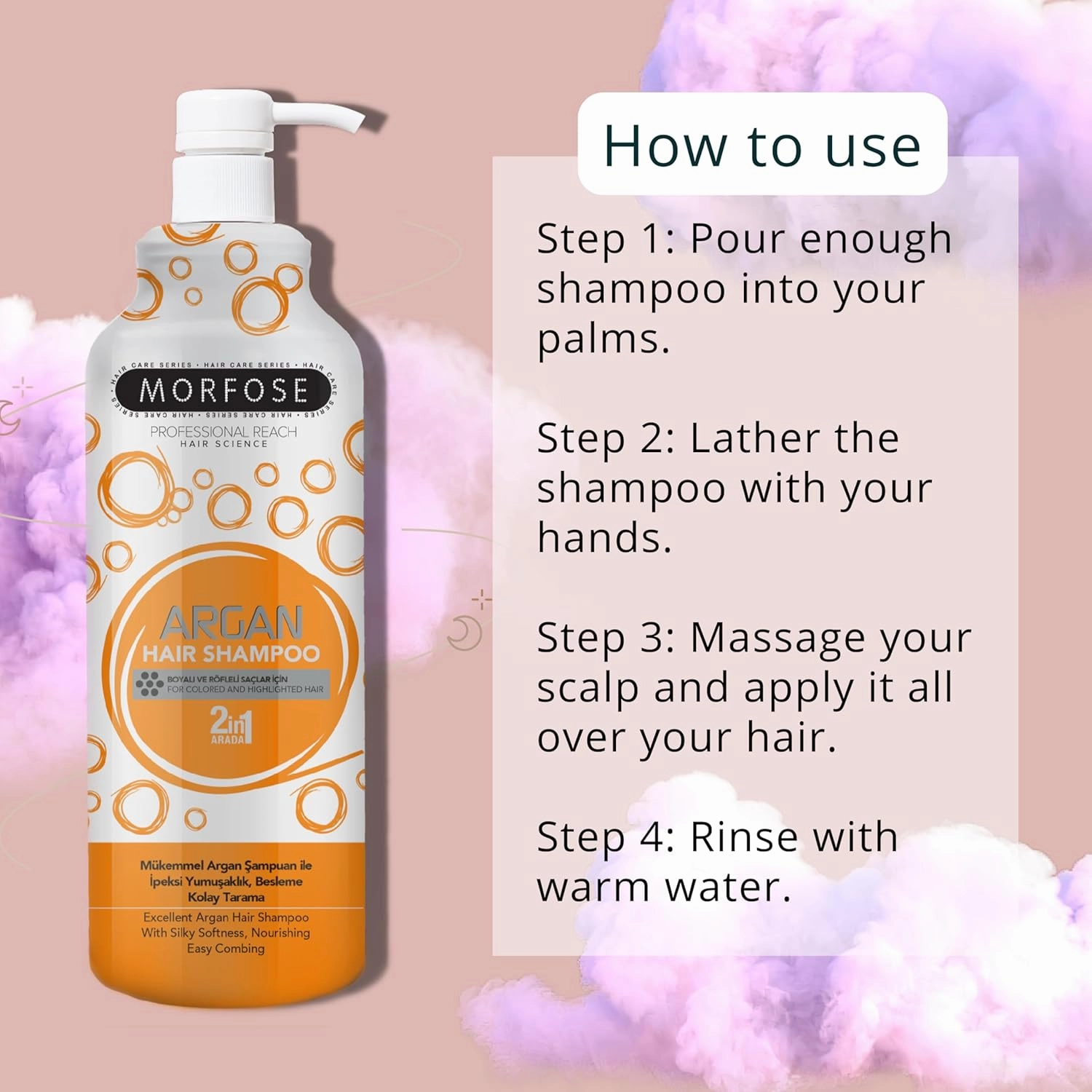 Morfose Argan Hair Shampoo (1000ml)