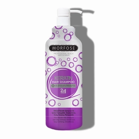 Morfose Keratin Shampoo for Very Damaged and Processed Hair - Infused with Keratin Protein for Silky Softness, Enrichment, Easy Combing, Smoothness, and Strength, 33.81 Fl Oz