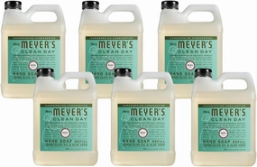 MRS MEYERS CLEAN DAY Soap Refill, Liquid Basil, 33 Ounce (Pack of 6)