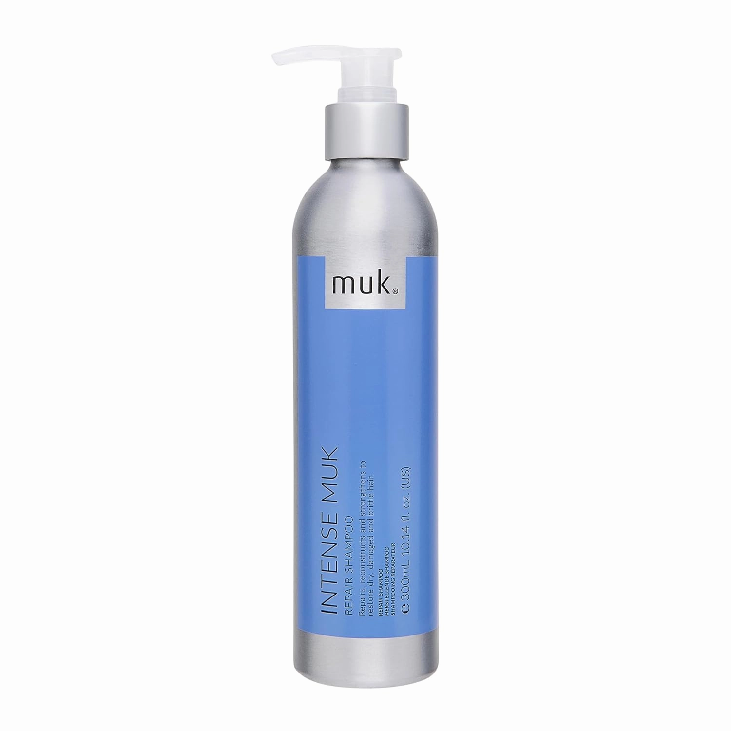 MUK. Intense Repair Shampoo - Reconstructing Formula for Dry, Damaged Hair. Hair Repair Protein Shampoo Strengthens, Moisturises & Restores Elasticity, 300ml
