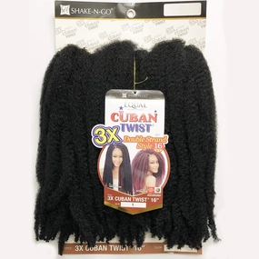 MULTI PACK DEALS! Free Tress Equal Braids Double Strand Style 3X Cuban Twist 16" (1-PACK, 2)