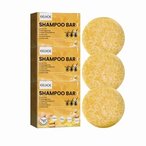 Mumnatural Ginger Hair Regrowth Shampoo Bar Ginger Hair Regrowth Shampoo Bar Organic Ginger Shampoo Bar Anti Hair Loss Shampoo Ginger Ph Balanced- Solid Soap Easy for Travel (3*PCS)