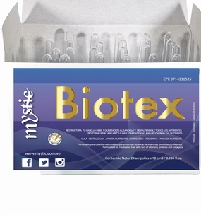 Mystic Biotex Ampoule Anti-Frizz, Restores and Repairs Damaged Hair - Provides Essential Nutrients and Vitamins - Hair Treatment Ampoules With Hyaluronic & Amino Acid (Pack 24)