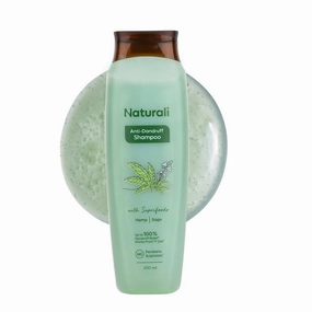 Na.turali Anti Dandruff Shampoo Up To 100% Relief with Salicylic Acid | No Sulfate No Paraben | Anti Dandruff Shampoo for Man & Women | 200 ml