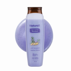 Na.turali Anti Hairfall Shampoo | 3x Hair fall Control | With Rosemary, Biotin and Ginseng | No Sulfate No Paraben | Rosemary Shampoo for Hair Growth | 200 ml