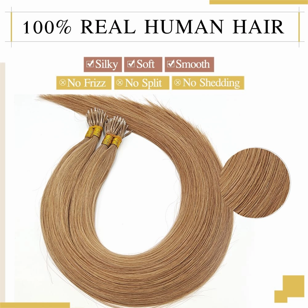 Nano Bead Hair Extensions Nano Ring Hair Extensions Real Human Hair Remy Quality Nano Tip Human Hair Extension