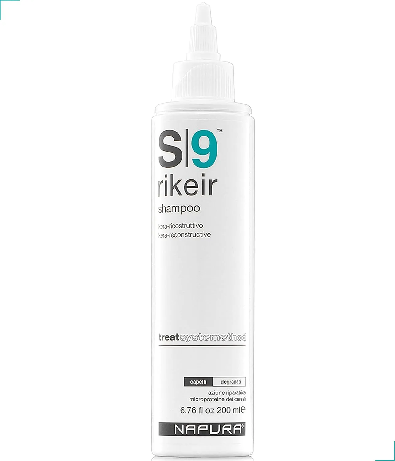 NAPURA S9 Professional Moisturizing Shampoo for Damaged Hair (6.76 fl oz) - Sulfate and Paraben Free - Split End Repair- Color Safe Protein Hair Repair Treatment with Avocado Oil