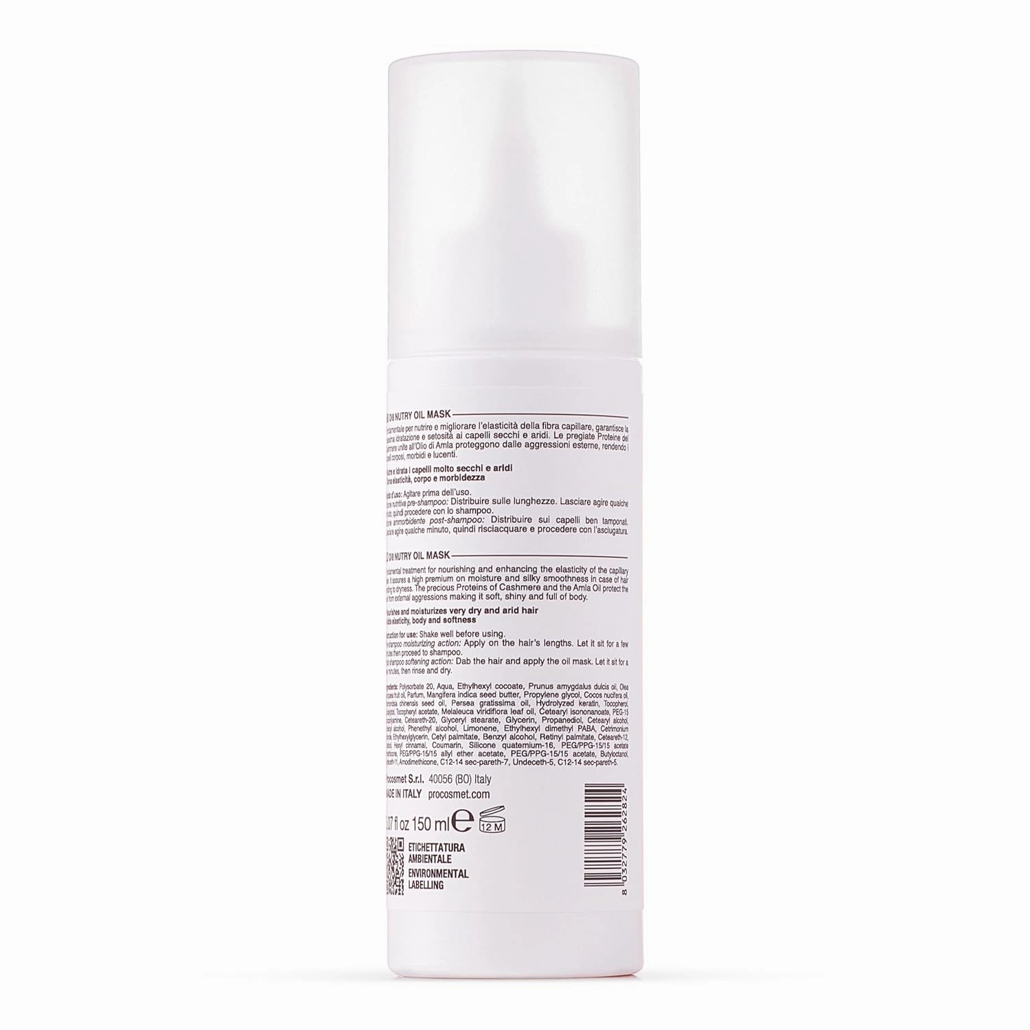 NAPURA O8 Intense Moisture Hair Oil Treatment Mask for Dry, Damaged Hair with Cashmere Proteins, Amla, Jojoba, Avocado Oil (5.07 fl oz) - Nourishes, Restores Elasticity & Enhances Shine for Dull Hair