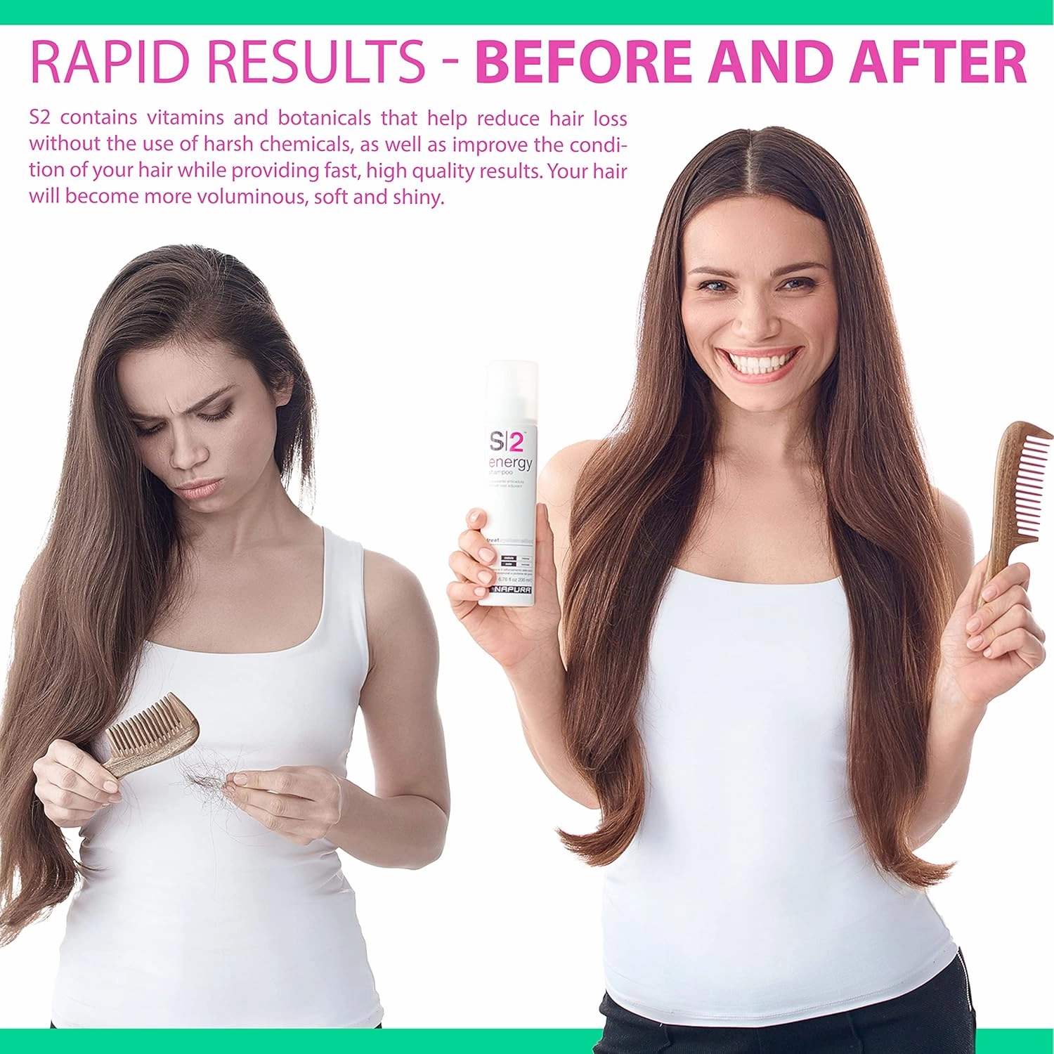 NAPURA S2 Anti Hair Loss Biotin Shampoo - Hair Thickening Organic - Professional, Sulfate Free - Men & Women (6.76 oz)