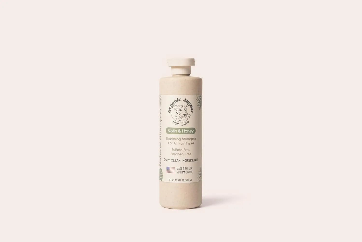 Natural Shampoo for Hair Care, Sulfate Free Shampoo with Castor Oil, Honey, Biotin, Glycerin, Aloe Vera & Mild Thickening Agent, Unscented, Dry to Color Treated to All Hair, 13.5 fl oz