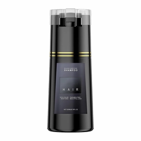 Natural Black Hair Color Shampoo, Instant 3-in-1, Ammonia & Paraben Free, Black, Suitable for Dark Hair