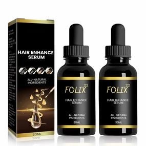 Natural Folix22 Hair Growth Serum, Folix22 Hair Growth Formula, Folix22 Hair Growth for Men Women To Repair Dry and Damaged Hair (2PCS)