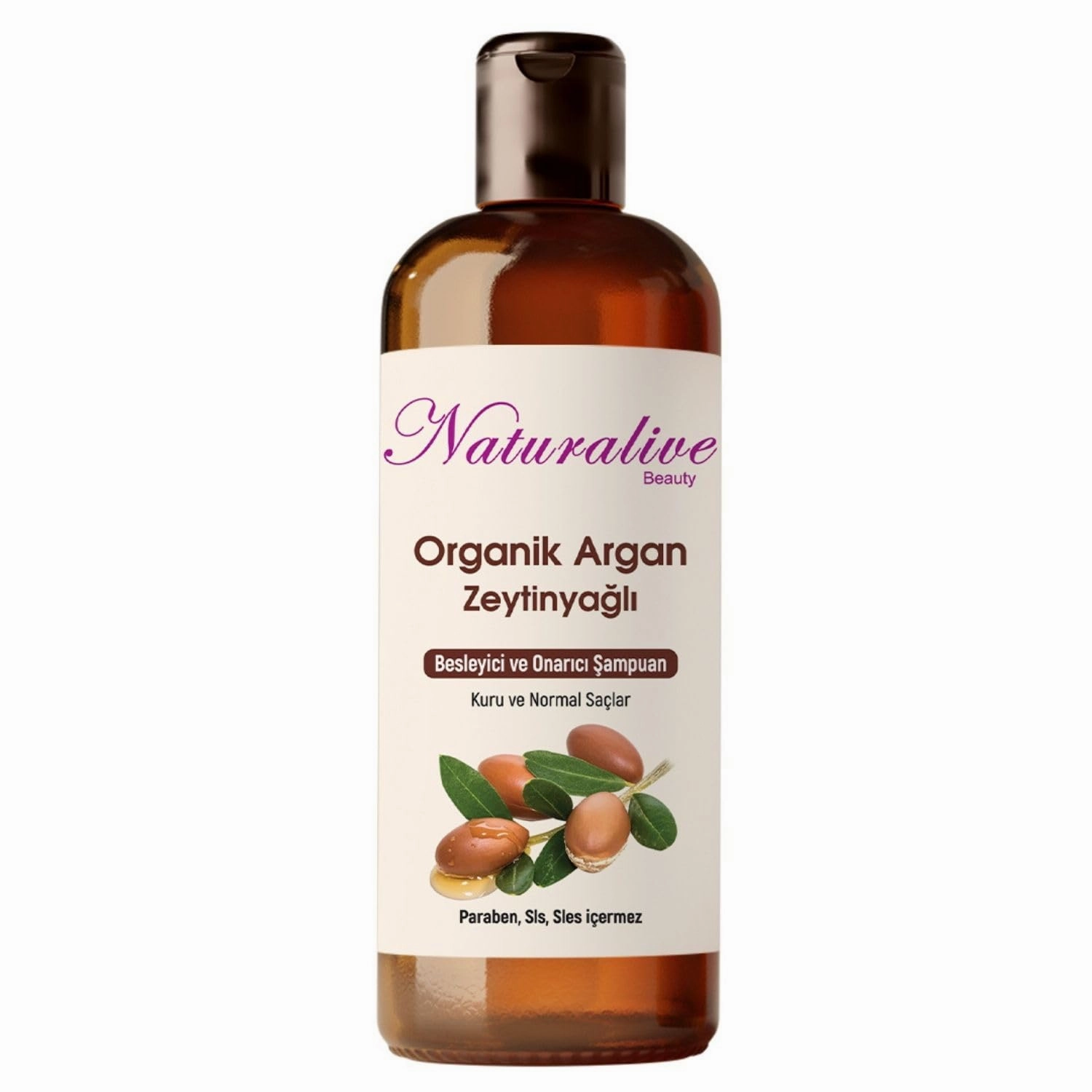Natural Hair Shampoo, Reparing and Nourishing, With Argan Oil, Almond Oil, and Olive Oil - For Dry and Normal Hair, Vegan, Paraben Free, Sulfate Free, Salt Free – 500ml | 16.9 fl oz