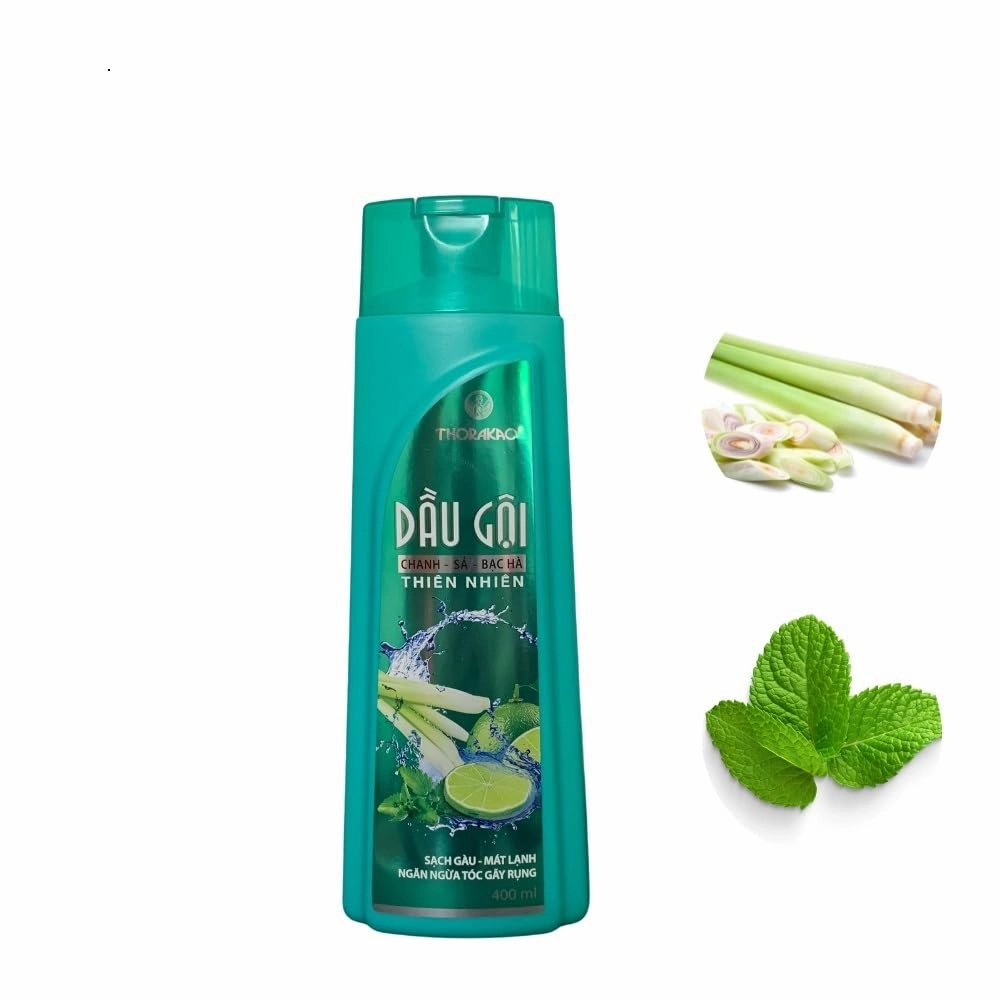 Natural Lemon Lemongrass Mint Shampoo - Dau Goi Chanh Sa Bac Ha Thien Nhien 400ml