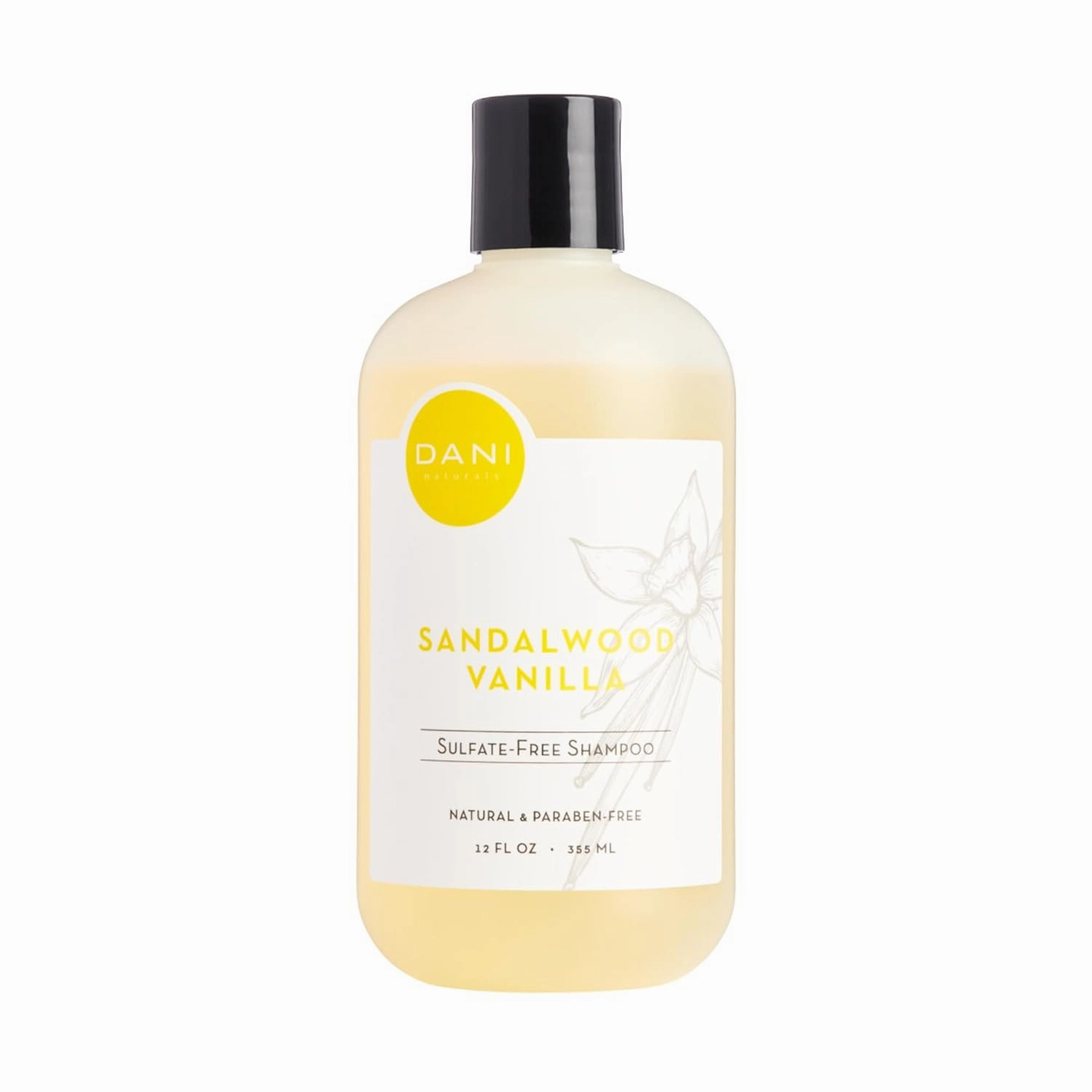 Naturals Shampoo with Sandalwood Vanilla Scent promotes hair thickening, strengthens follicles, and supports hair re-growth. Sulfate-free, nourishing, and soothing