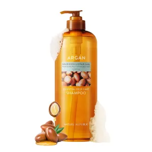 Nature Republic Argan Essential Deep Care Shampoo 1,000ml / 33.8 Fl Oz | For Extremely Damaged Hair | Nourishing | Hydrating | Repair Care | Silky Soft Hair | All Types of Hair|