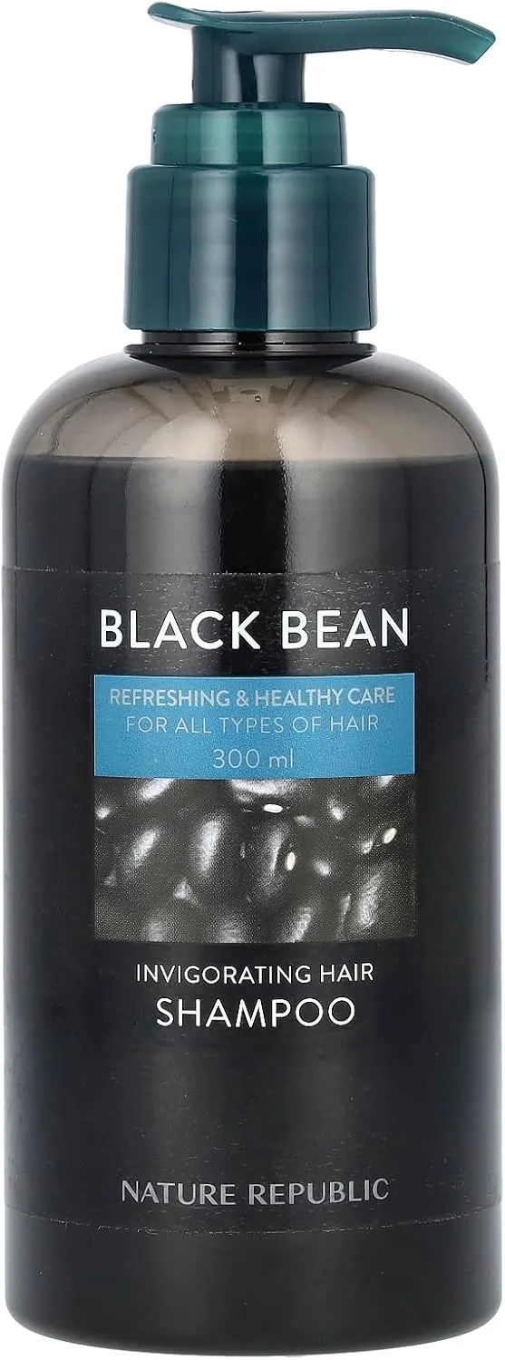 Nature Republic Black Bean, Invigorating Hair Shampoo, for All Types of Hair, 10.14 fl oz (300 ml)