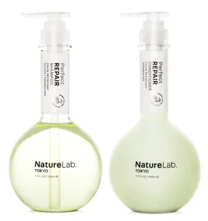 NATURELAB. TOKYO Perfect Repair Shampoo & Conditioner Duo: Replenish and Restore Damaged, Color Treated Hair and Strengthen New Hair I 11.5 FL OZ Each | $38 VALUE