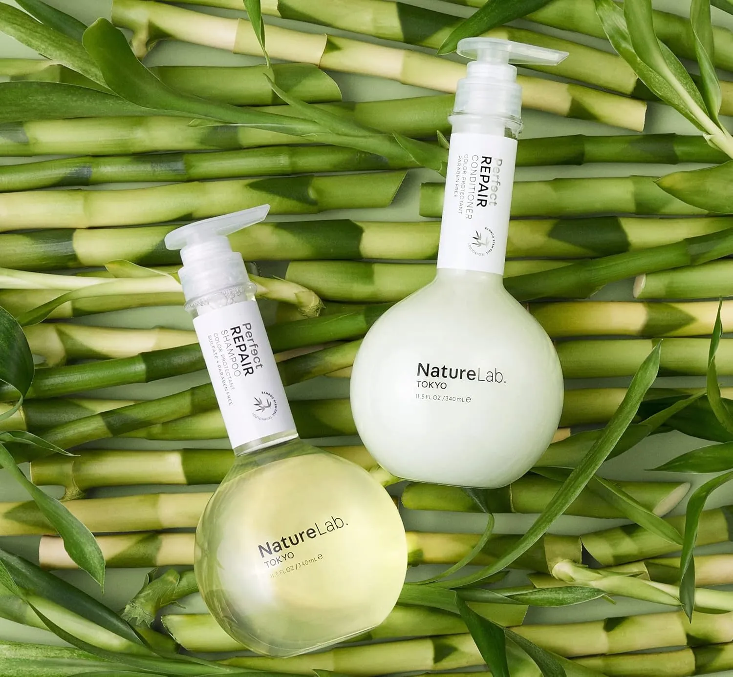 NATURELAB. TOKYO Perfect Repair Shampoo & Conditioner Duo: Replenish and Restore Damaged, Color Treated Hair and Strengthen New Hair I 11.5 FL OZ Each | $38 VALUE
