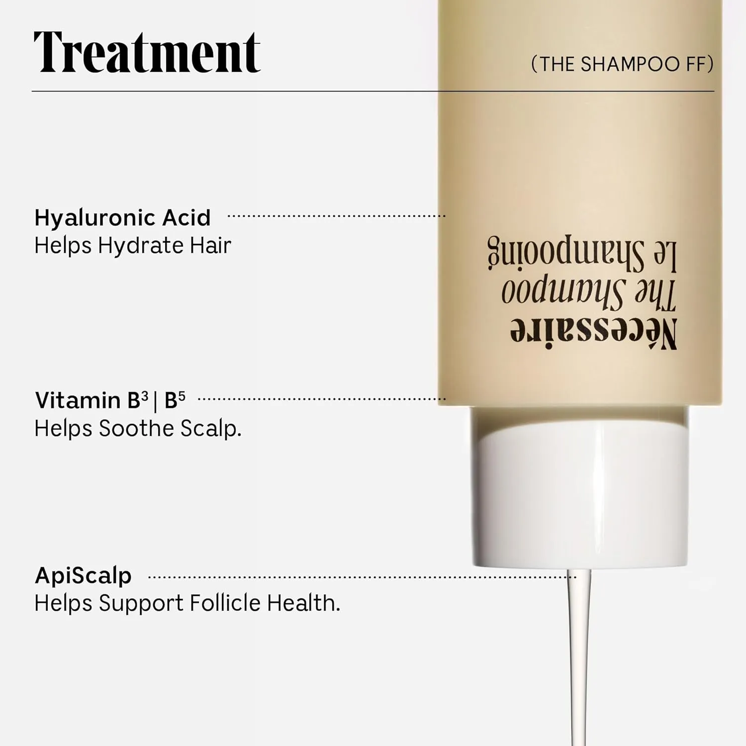 Nécessaire The Shampoo. Hyaluronic Acid   Vitamin B Complex Shampoo for Women & Men.